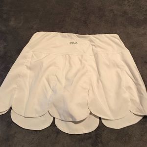 FILA Scalloped White Skirt